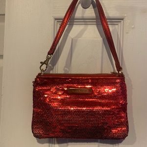 Michael Kors Red Sequin -  2 way wristlet clutch